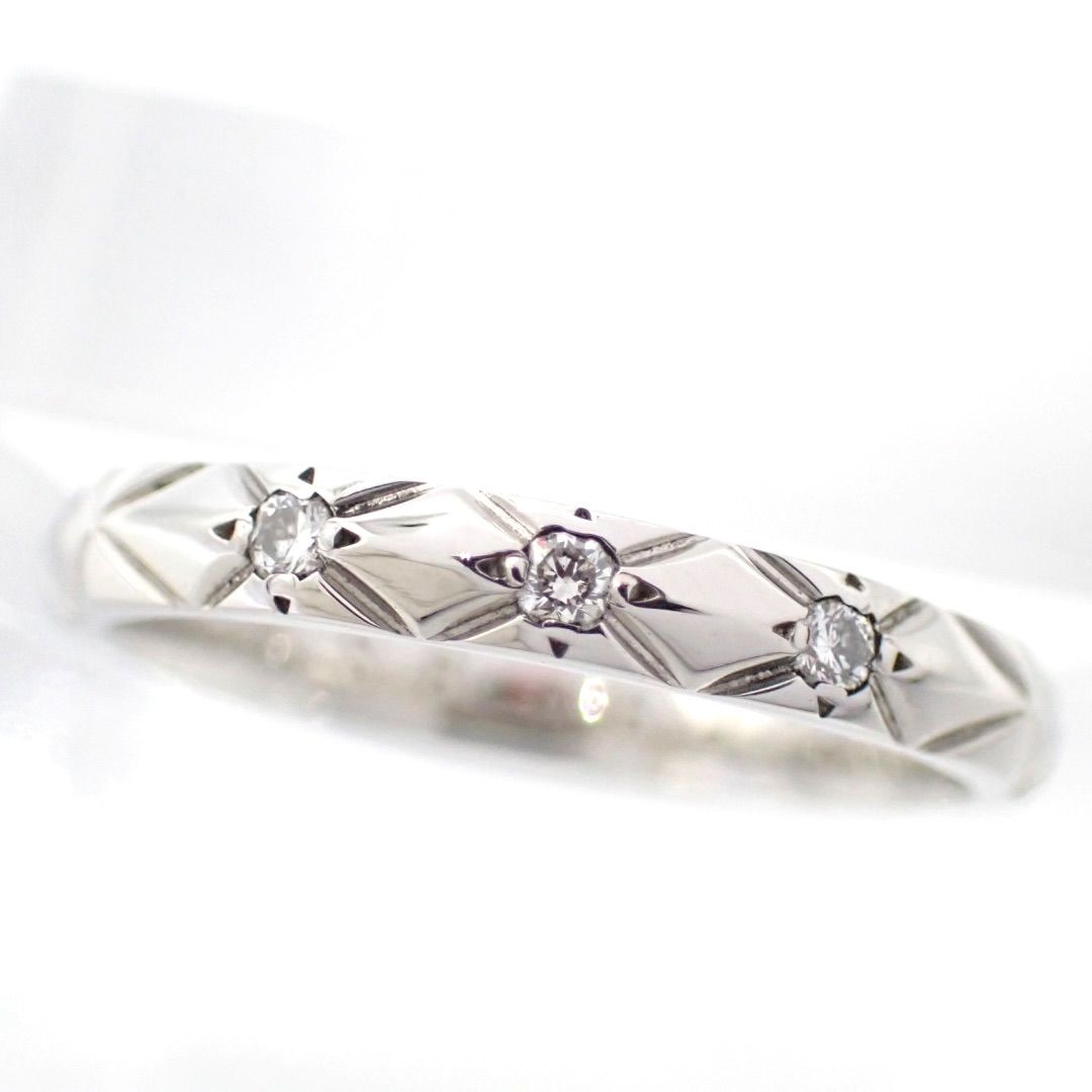 Chanel Ring 46 3P Pt950 6 4864