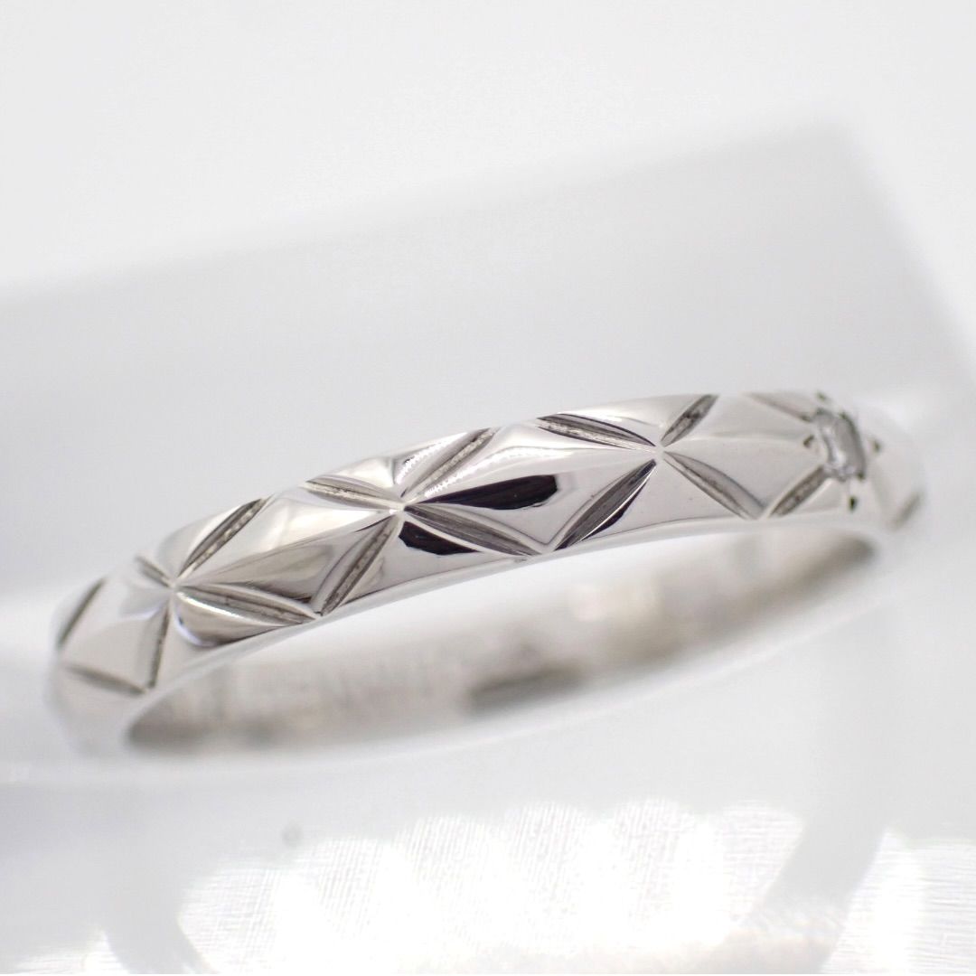 Chanel Ring 46 3P Pt950 6 4864