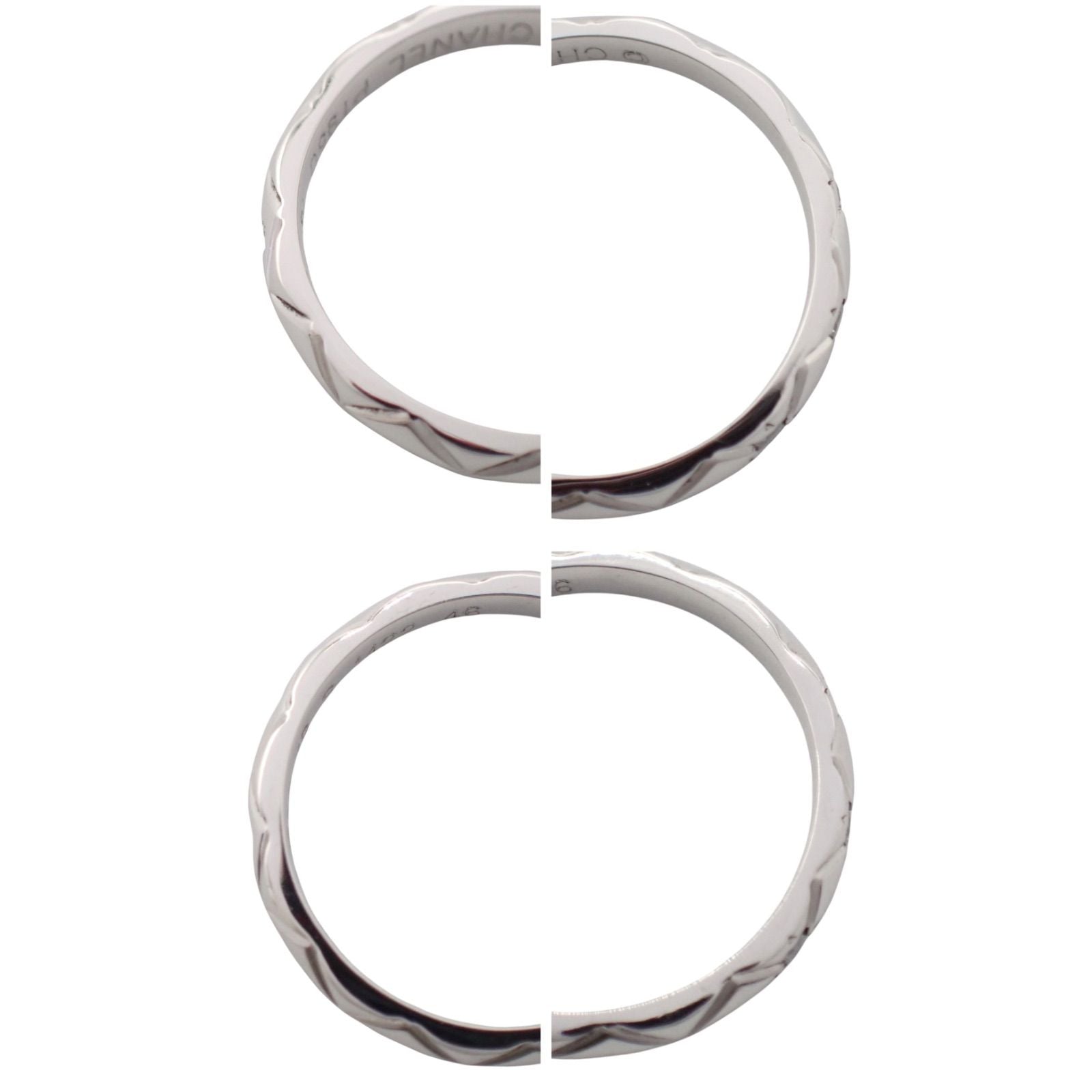 Chanel Ring 46 3P Pt950 6 4864