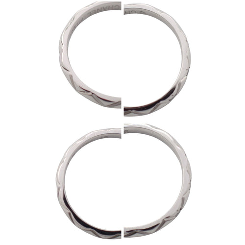 Chanel Ring 46 3P Pt950 6 4864