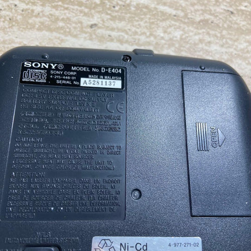 Sony Portable Cd Players D-E404 7917