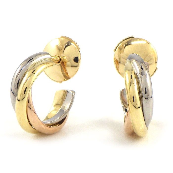Cartier Earrings (For Both Ears) K18Pg K18Wg K18Yg