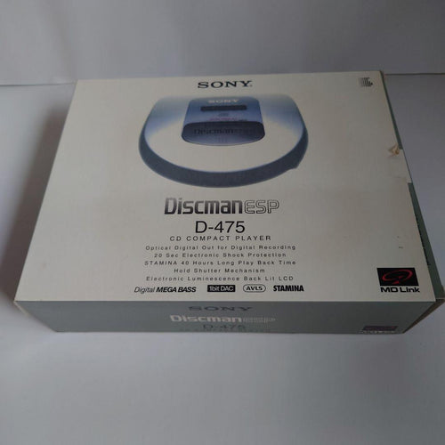 Sony Portable Cd Player Discman D-475