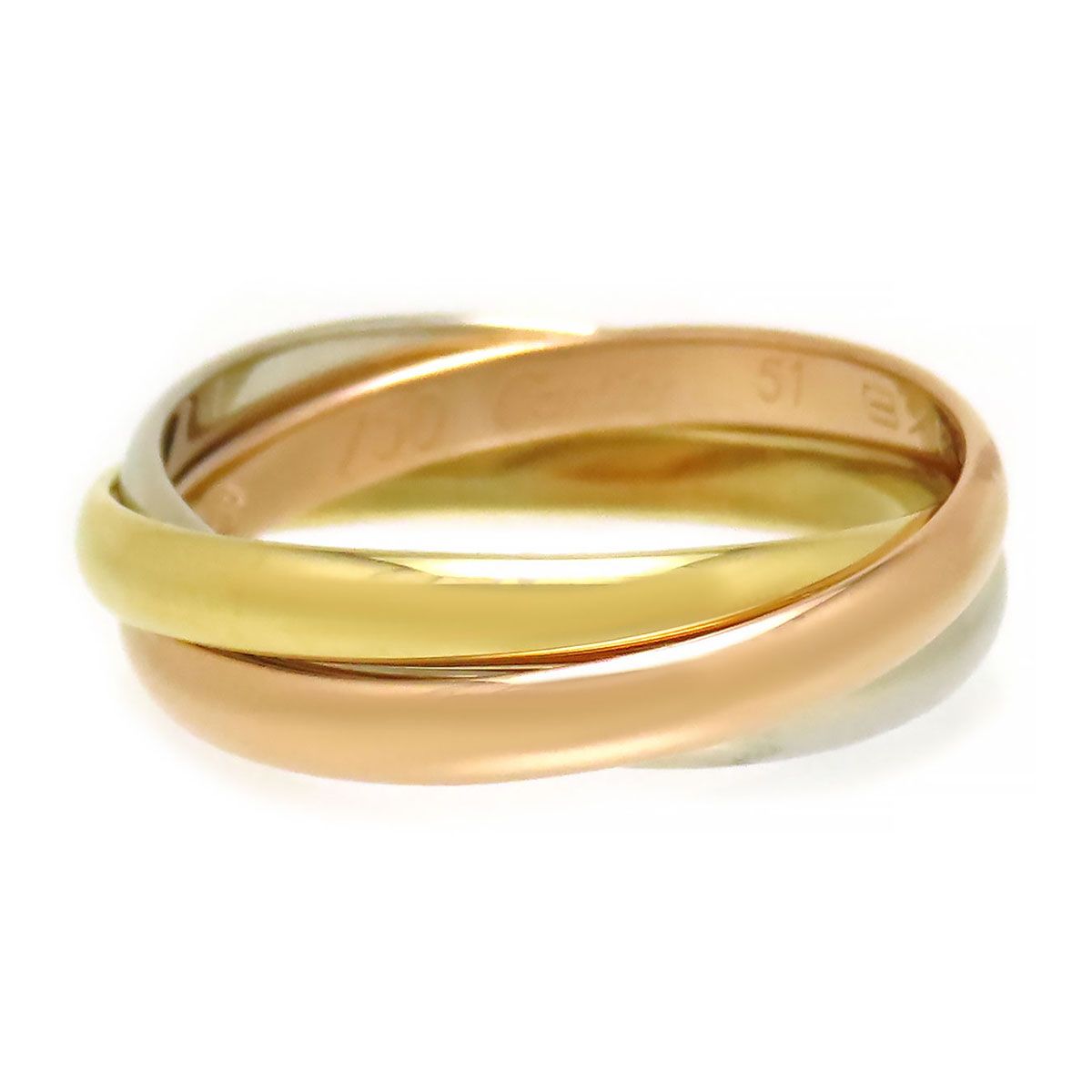 Cartier Ring Sm #51 B4235151 750 (K18Wg K18Yg K18Pg)