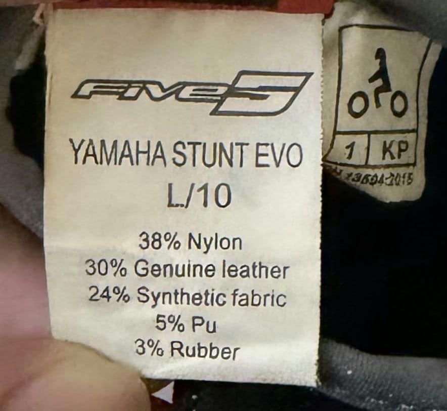 Yamaha Gloves Five5 Stunt Evo