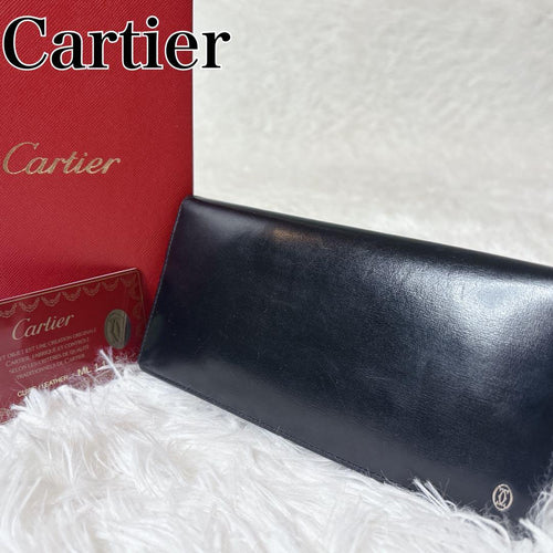 Cartier Long Wallets Pasha Wallet Black Leather