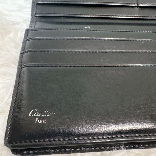 Cartier Long Wallets Pasha Wallet Black Leather