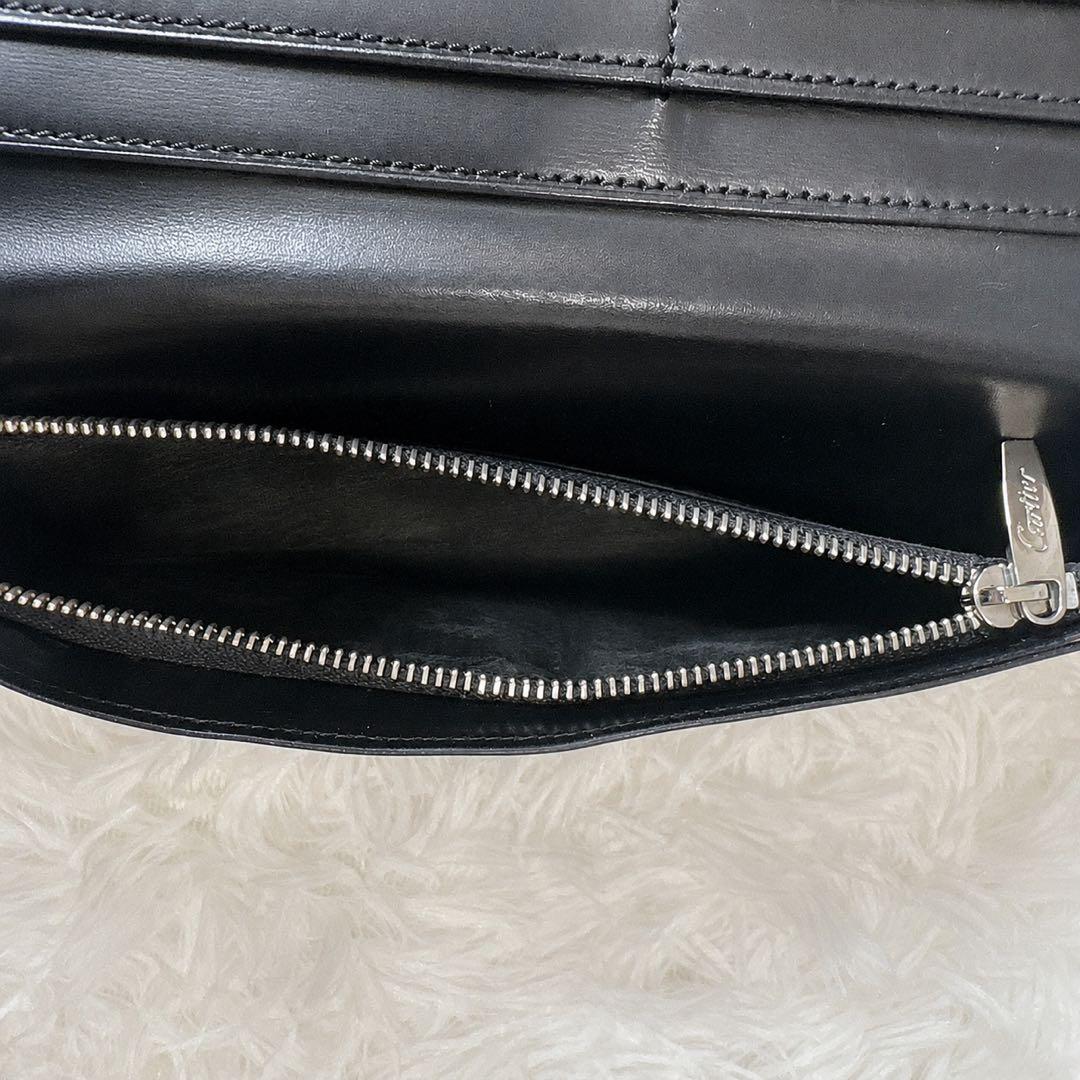 Cartier Long Wallets Pasha Wallet Black Leather