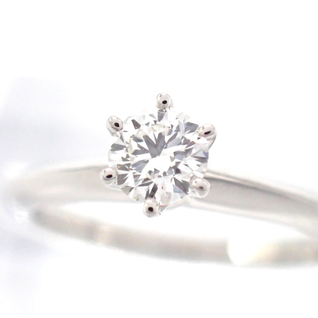 Tiffany Ring Co. 0.3Ct I Vvs1 3Ex 9 Pt950 1P 5010