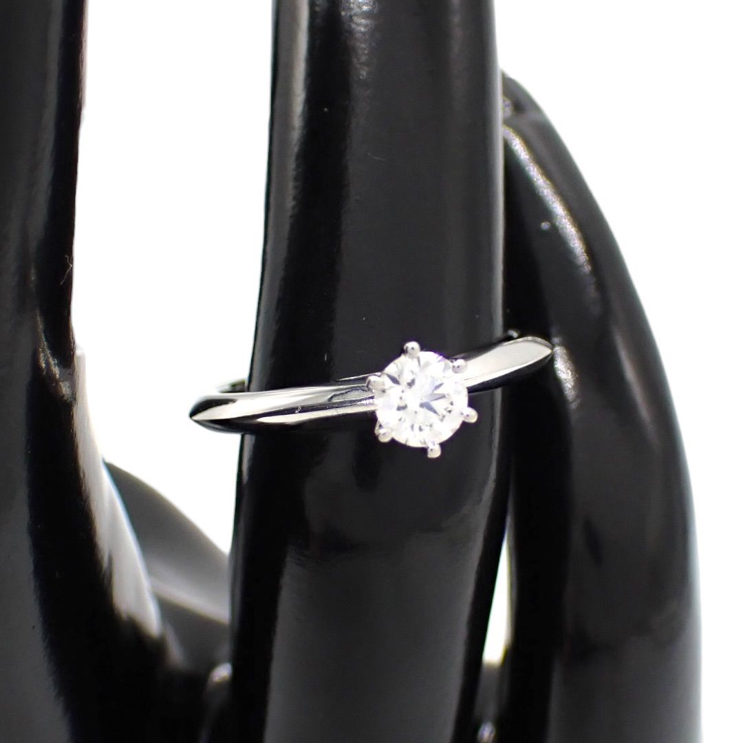 Tiffany Ring Co. 0.3Ct I Vvs1 3Ex 9 Pt950 1P 5010