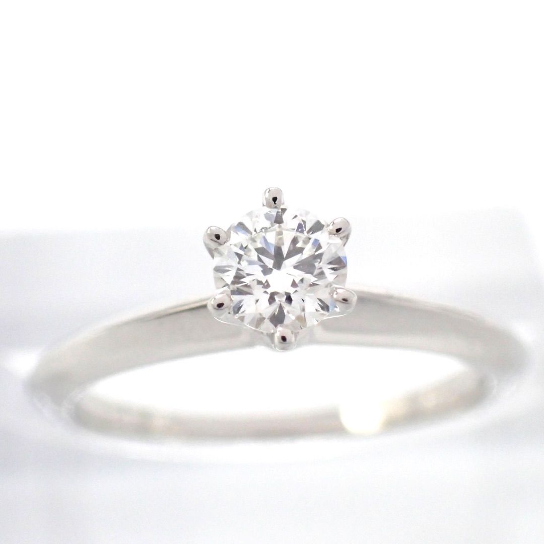 Tiffany Ring Co. 0.3Ct I Vvs1 3Ex 9 Pt950 1P 5010