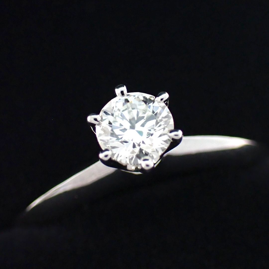Tiffany Ring Co. 0.3Ct I Vvs1 3Ex 9 Pt950 1P 5010
