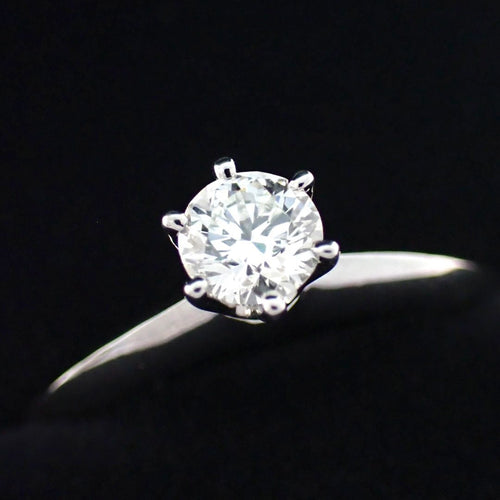Tiffany Ring Co. 0.3Ct I Vvs1 3Ex 9 Pt950 1P 5010