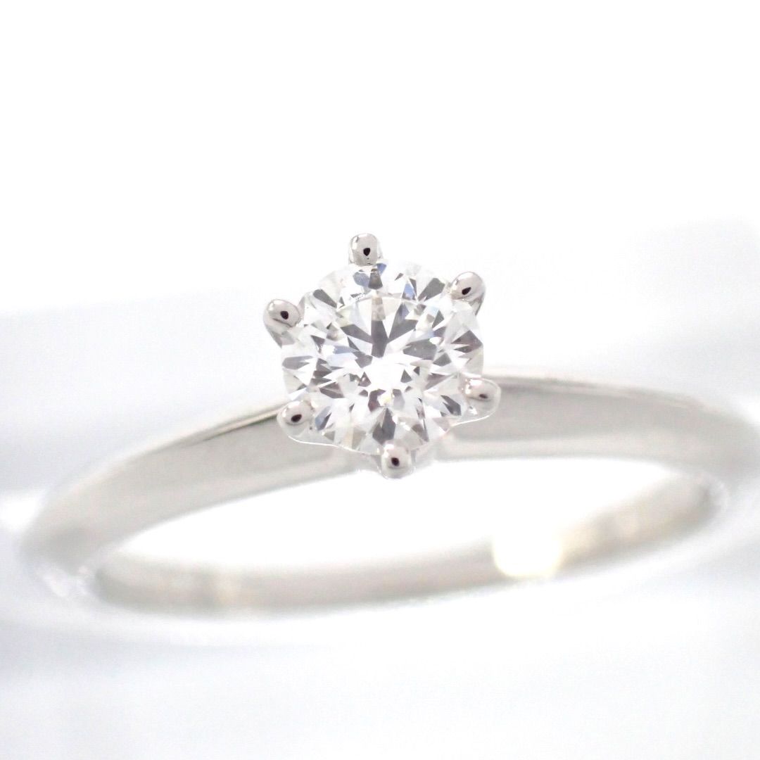 Tiffany Ring Co. 0.3Ct I Vvs1 3Ex 9 Pt950 1P 5010