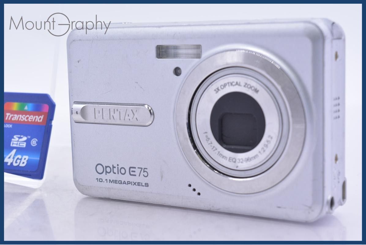 Compact Digital Camera Pentax Optio E75 3X #Yk7509