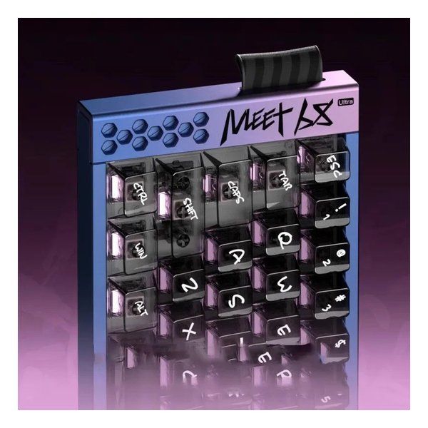 Keyboard Mikit Meet68 Ultra Starry Pink Omega Swtich Mi-Meet68-Stpk-Omega