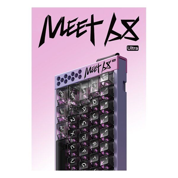 Keyboard Mikit Meet68 Ultra Starry Pink Omega Swtich Mi-Meet68-Stpk-Omega