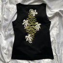 Fendi Tank Tops 2004 Beaded Floral Top Y2K