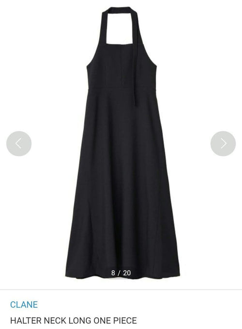 Clane No Sleeve Halter Neck Long One Piece