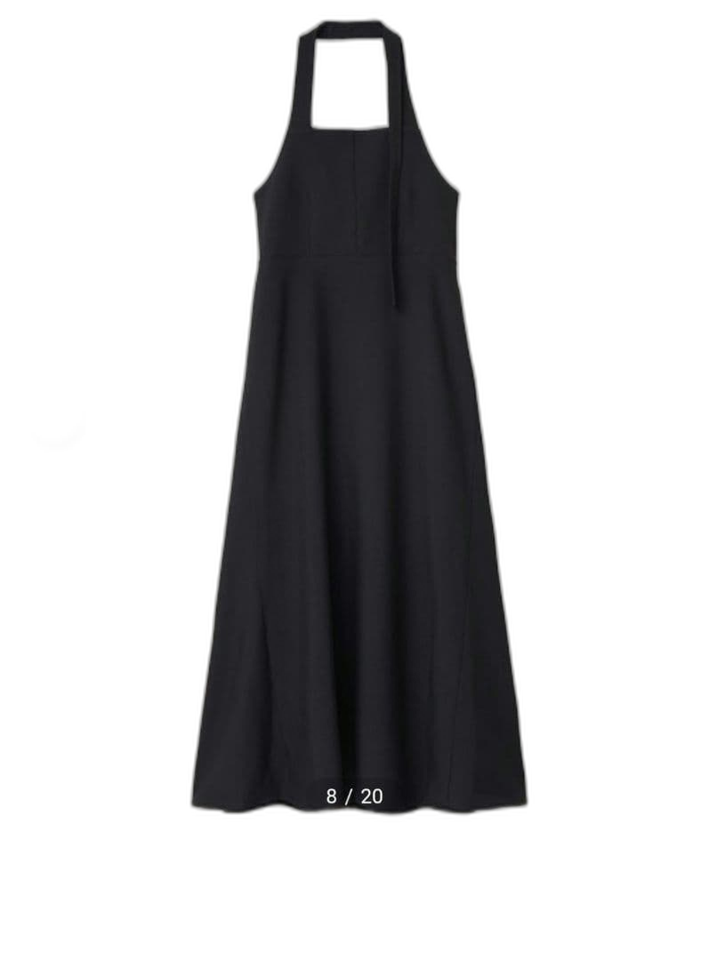 Clane No Sleeve Halter Neck Long One Piece
