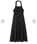Clane No Sleeve Halter Neck Long One Piece