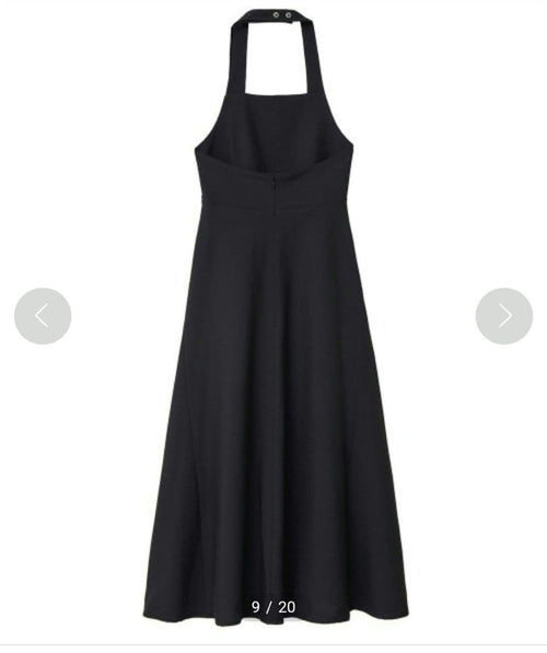 Clane No Sleeve Halter Neck Long One Piece