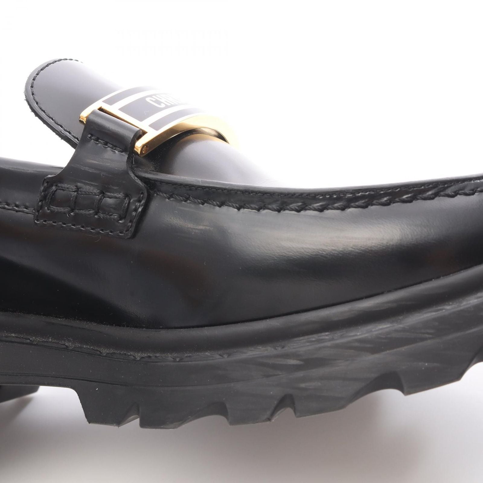 Christian Dior Loafers Leather Shoes Used A