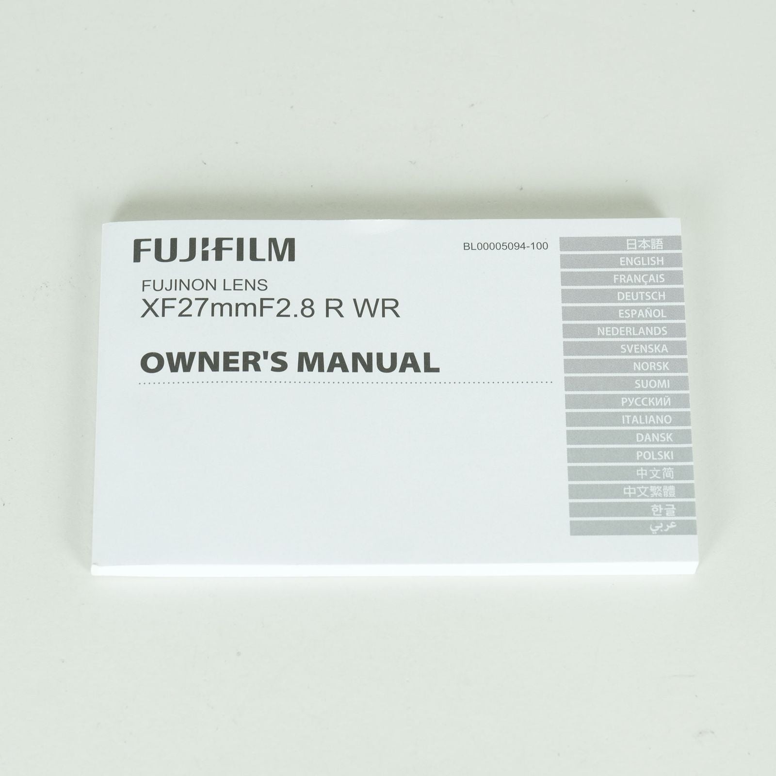 Fujifilm Lens (Single Focus) Xf27Mmf2.8 R Wr X