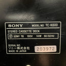 Platines cassettes Sony Cd, Md Tc-K600 3 Pro
