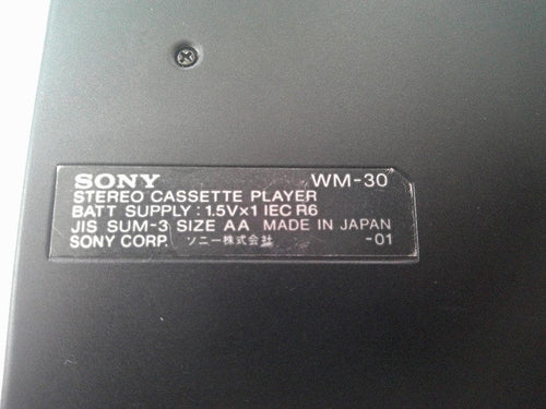 Sony Cassette Player Wm-30