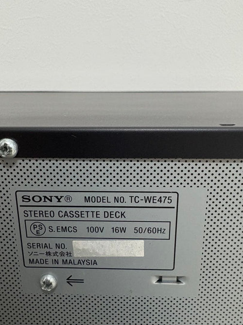 Sony Cd, Md Cassette Decks Tc-We475