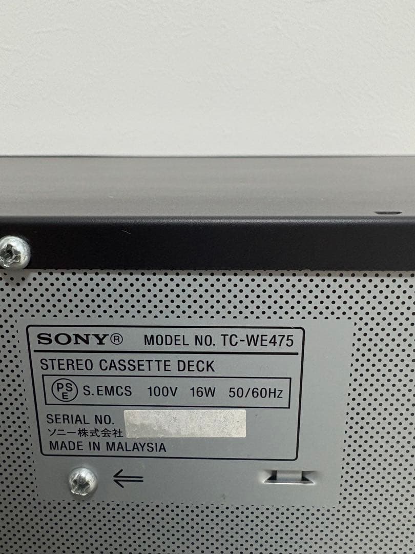 Sony Cd, Md Cassette Decks Tc-We475