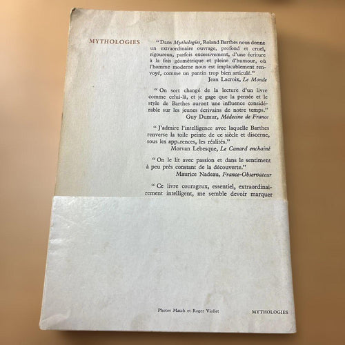 Foreign-Language Books Mythologies Roland Barthes