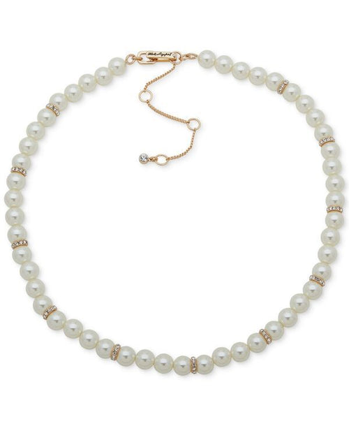 Necklace Karlagerfeld Paris Goldtone Imitation Pearl Omega