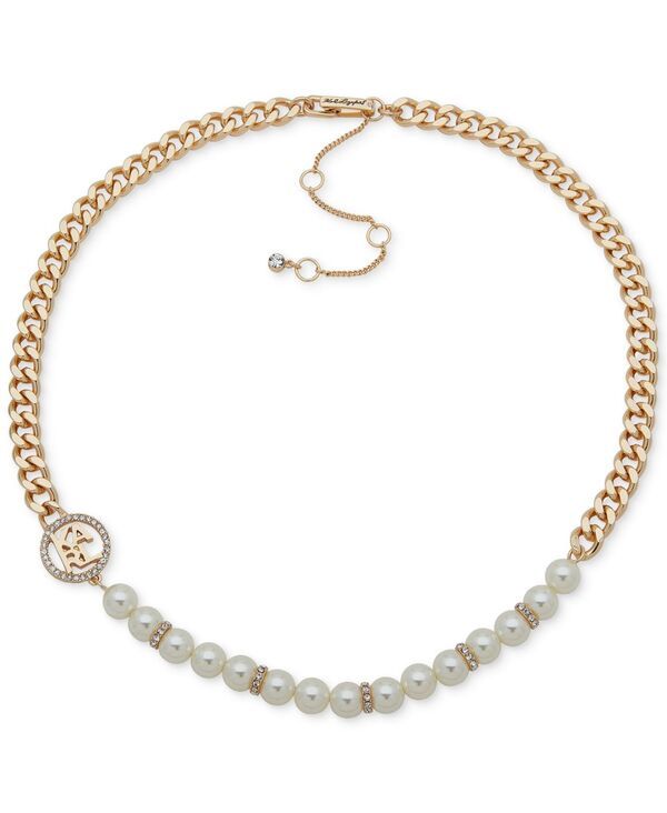 Necklace Karlagerfeld Paris Goldtone Imitation Pearl Omega