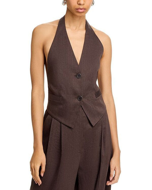 Jumper Blouson Helmut Lang Halter Vest Espresso