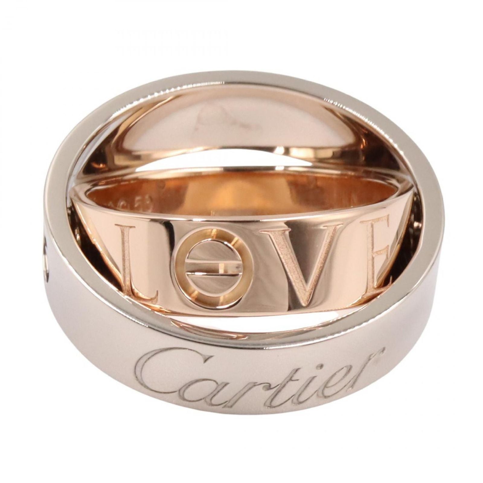 Cartier Ring K18Pg K18Wg Used A