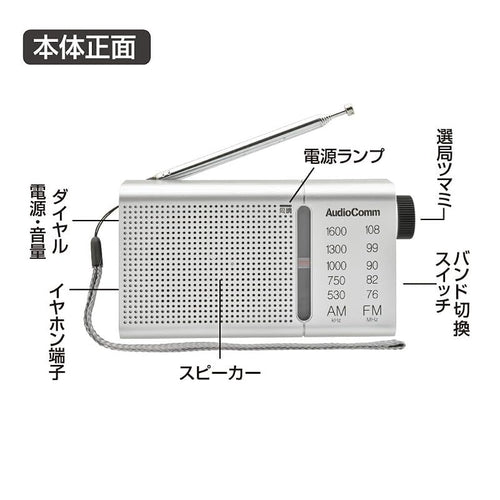 Portable Tv (Ohm) Audiocomm Am/Fm Rad-P503S 03-0990 0
