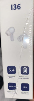 Wireless Earphone I36 Bluetooth 5.4 Ipx7