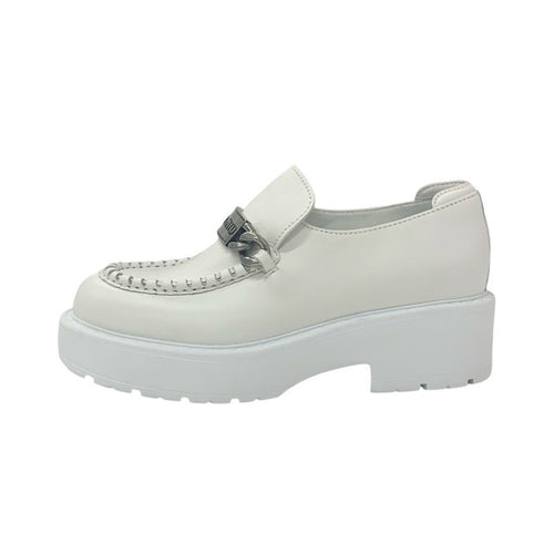 Miu Loafers Leather Shoes Miumiu