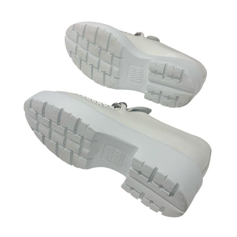 Miu Loafers Leather Shoes Miumiu