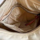 Miu Handbags Canvas Leather Pocket Hand Bag