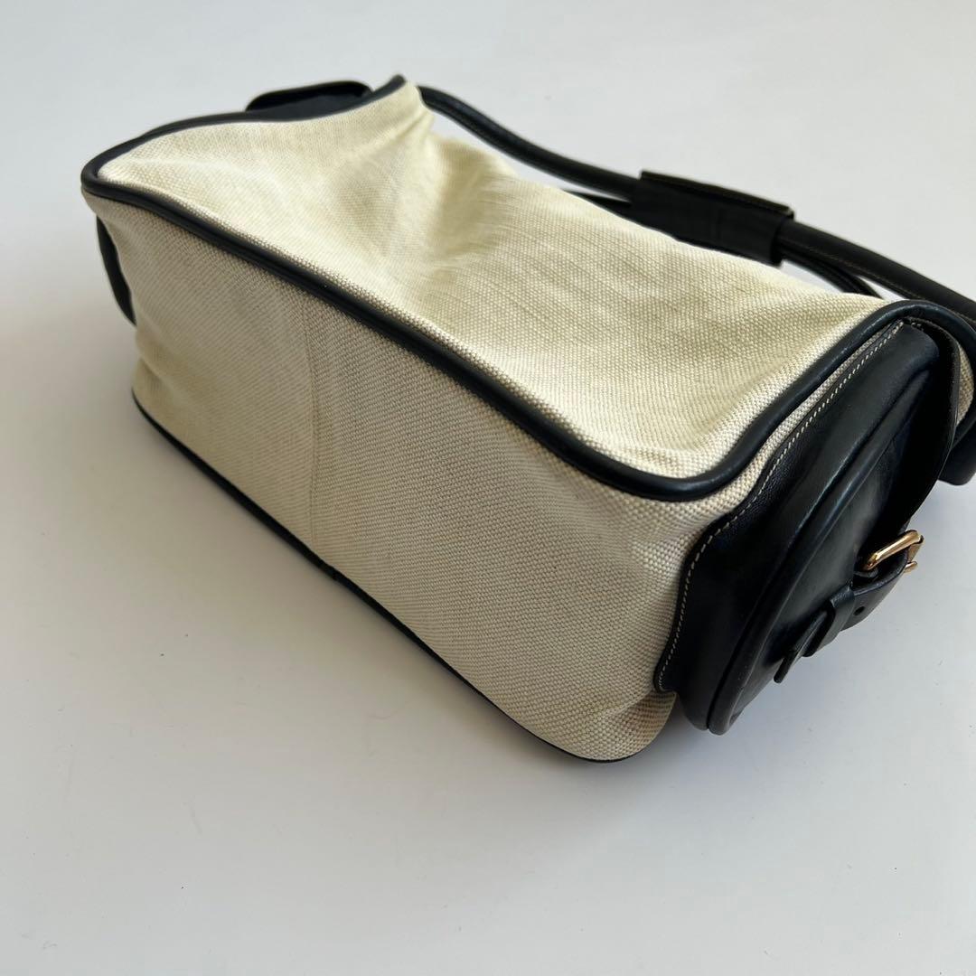 Miu Handbags Canvas Leather Pocket Hand Bag