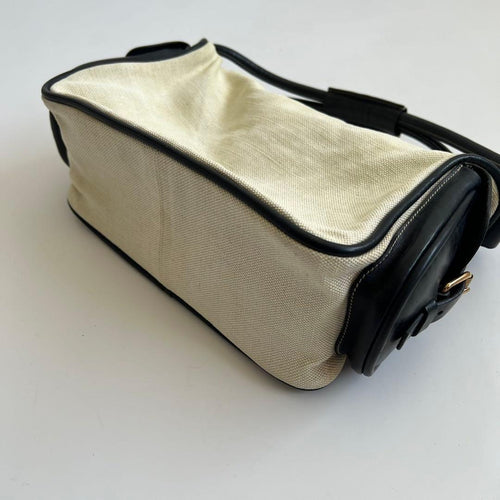 Miu Handbags Canvas Leather Pocket Hand Bag