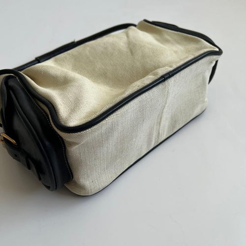 Miu Handbags Canvas Leather Pocket Hand Bag