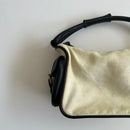 Miu Handbags Canvas Leather Pocket Hand Bag