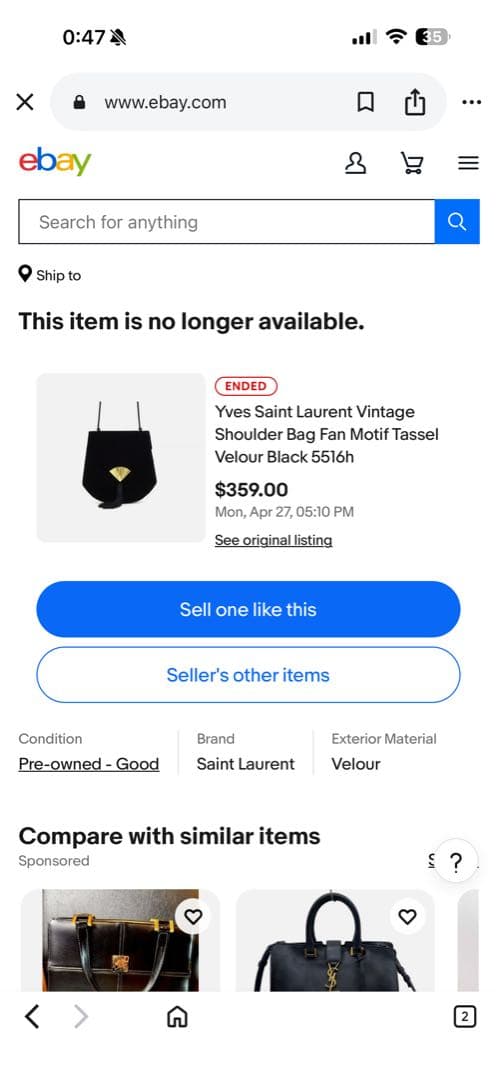Yves Saint Laurent Party Bags Ysl