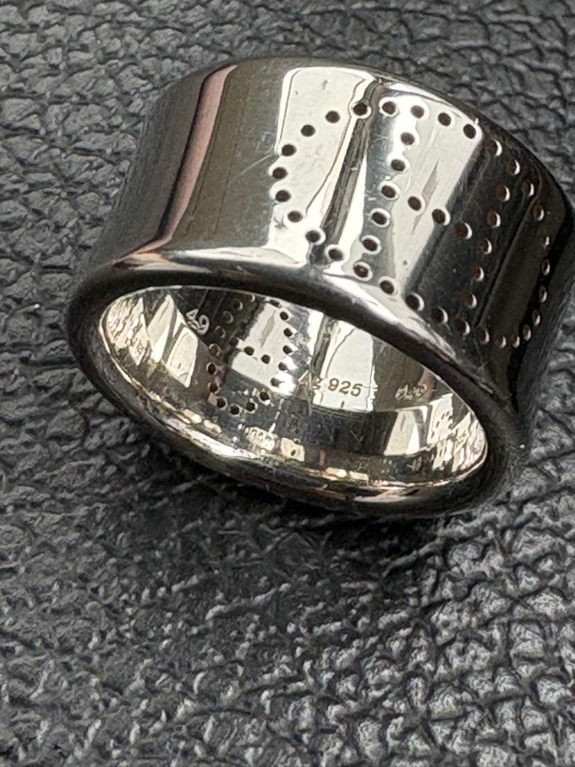 Hermes Rings Eclipse Ruban Silver Ring 925 49