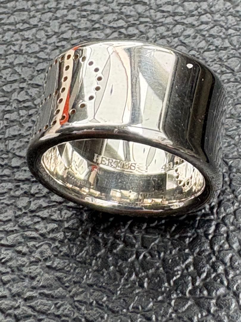 Hermes Rings Eclipse Ruban Silver Ring 925 49