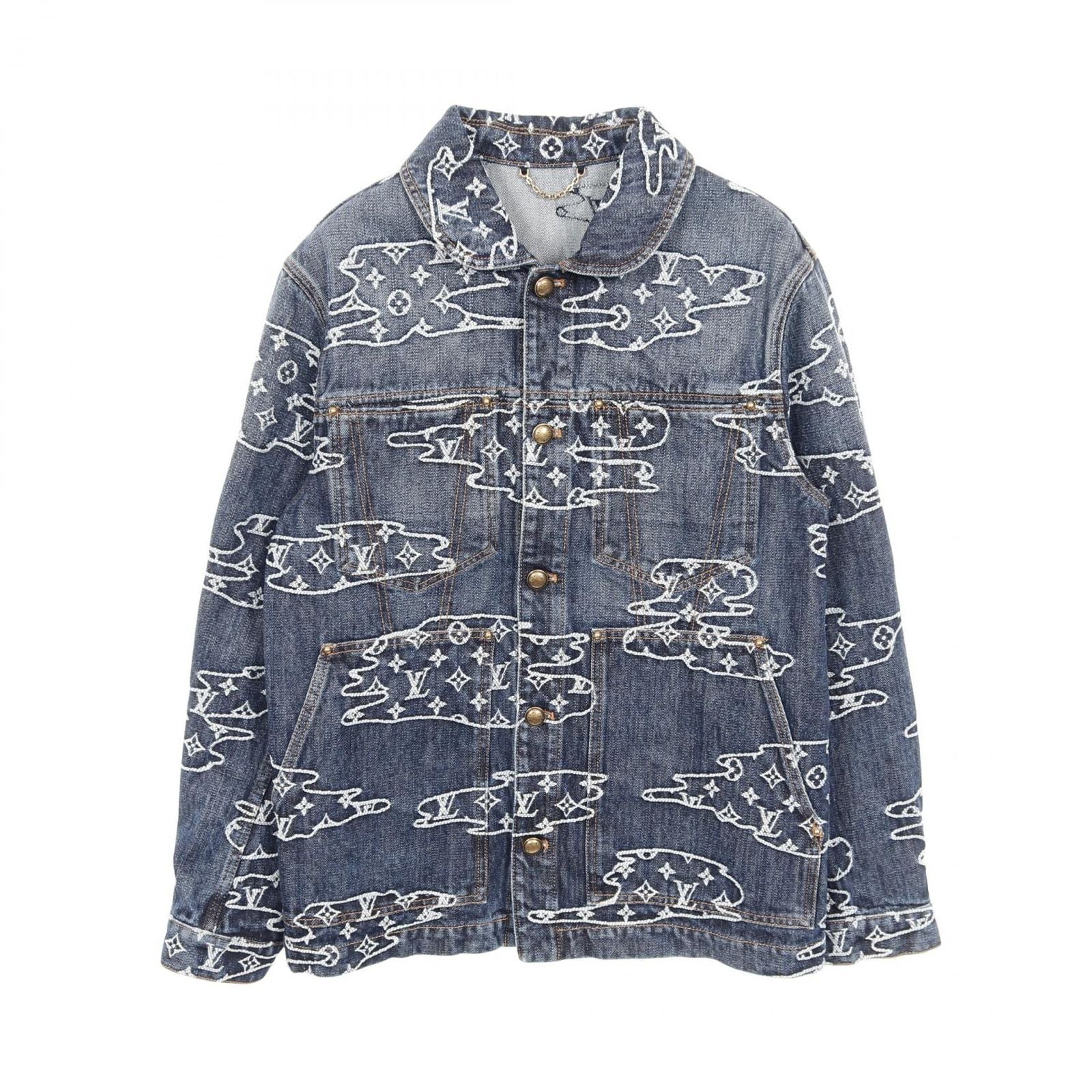 Louis Vuitton G Jean Denim Jacket Rm252M Ypz Hta83W Used A